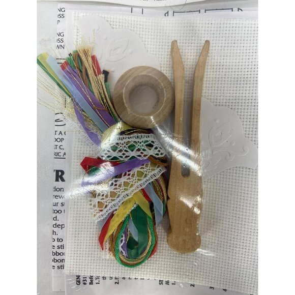 Design for the Needle Holiday Ribbon Embroidery cross stitch Angel Kit ~ CHURCH - Picture 3 of 8